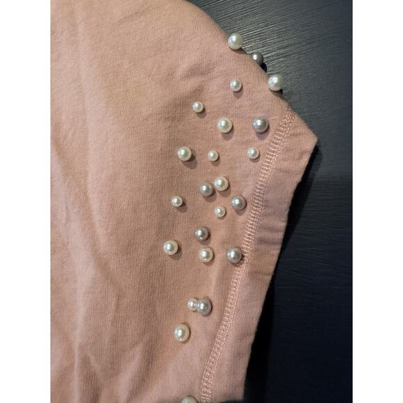 Anthropologie Mustard Seed Two Piece Set Pearl Beading S Crop Top / M Shorts - Picture 12 of 16